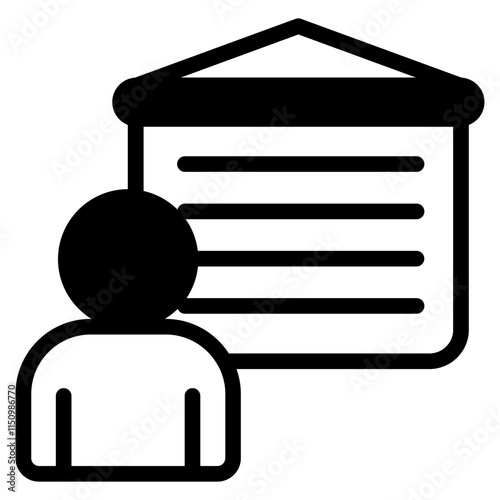 Tutoring Glyph Icon