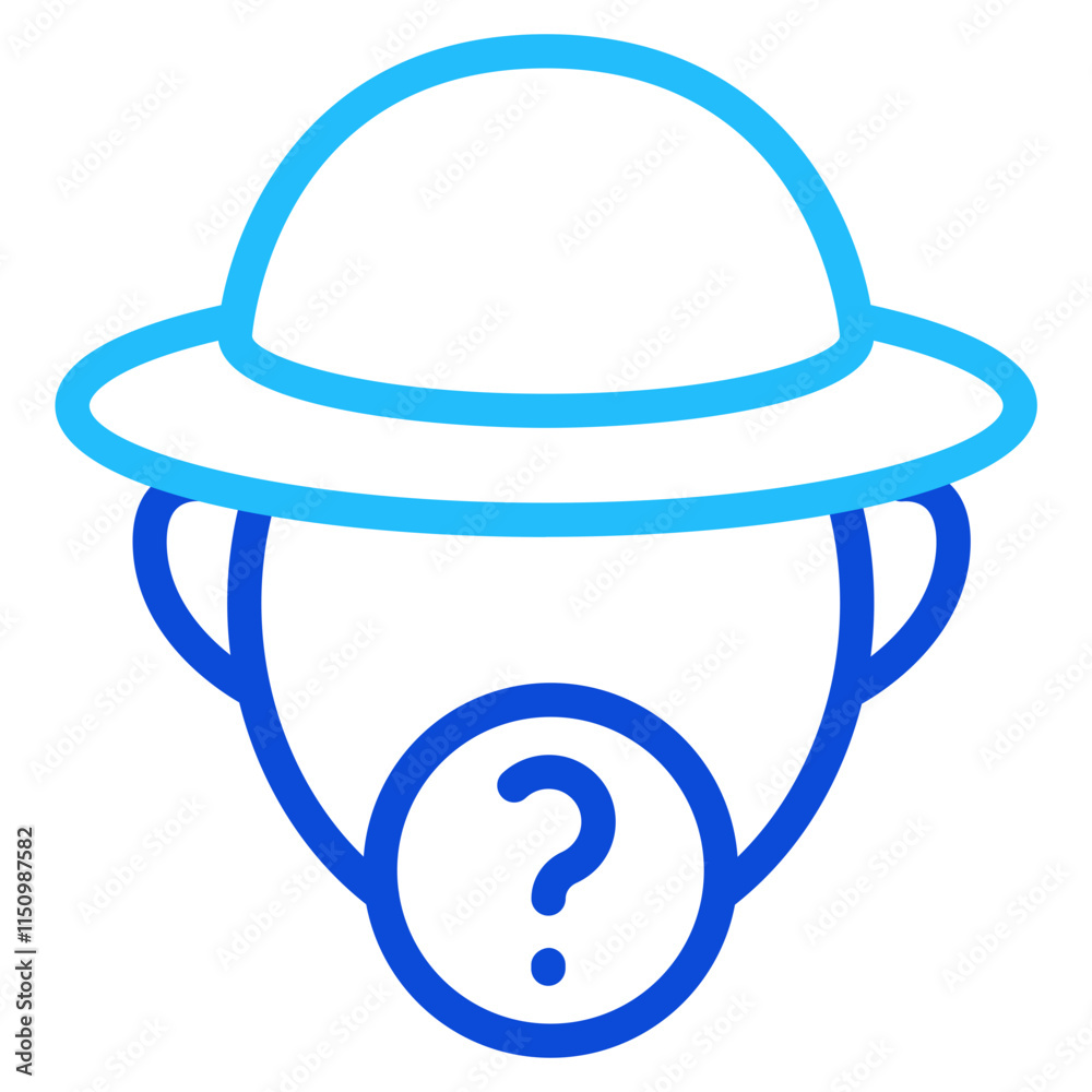 Fototapeta premium Anonymity Duoline Icon