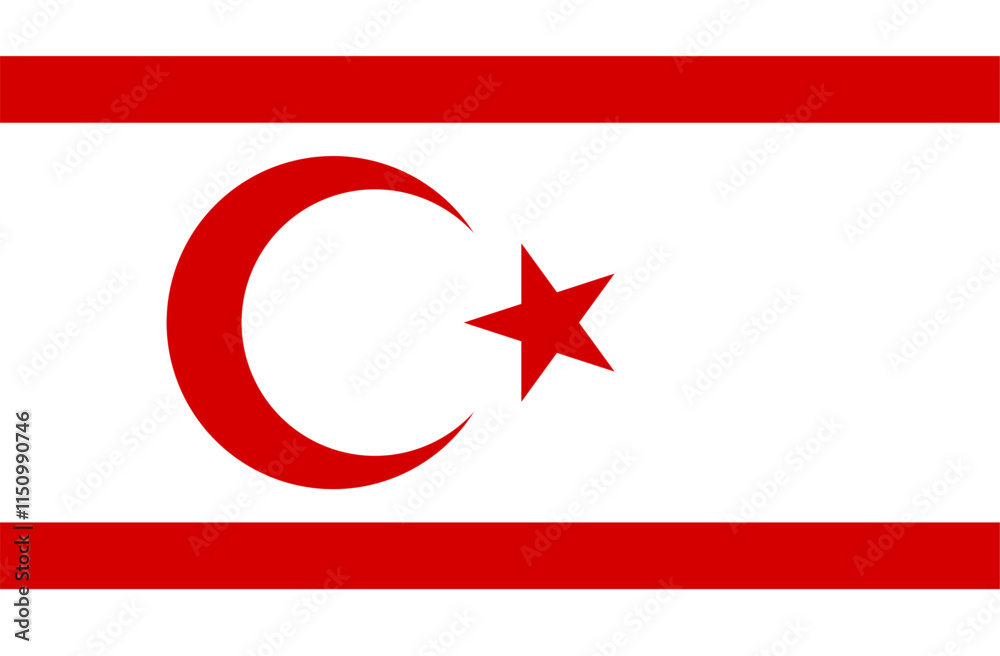 Obraz premium flag of northern cyprus