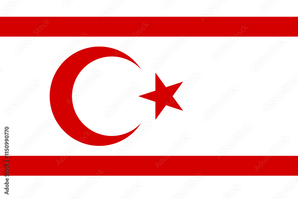 Obraz premium flag of northern cyprus