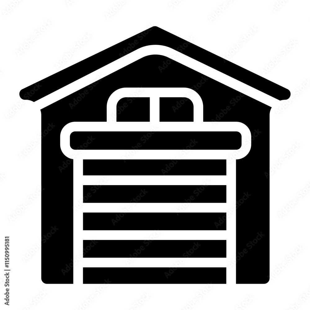 Garage Solid Icon Garage Solid Icon