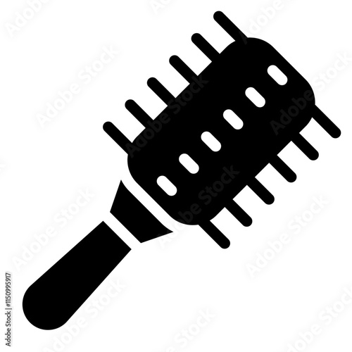 Hairbrush Solid Icon