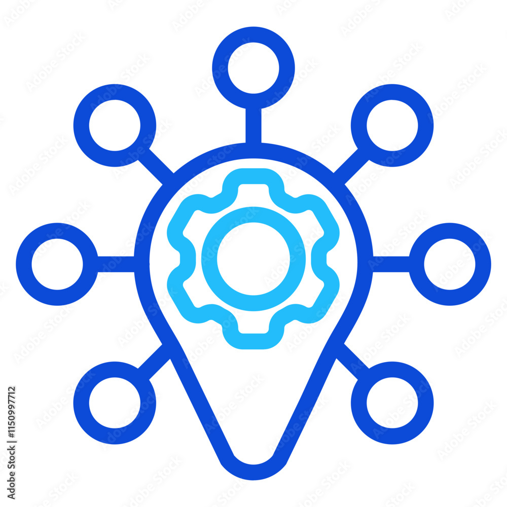 Logistics management Duoline Icon Logistics management Duoline Icon