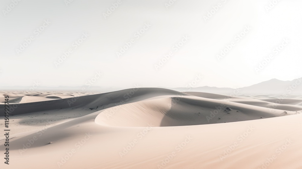 Serene Sand Dunes Under a Hazy Sky Serene Sand Dunes Under a Hazy Sky