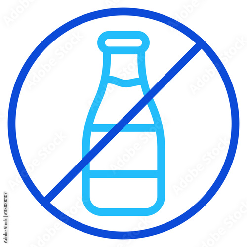 No milk Duoline Icon
