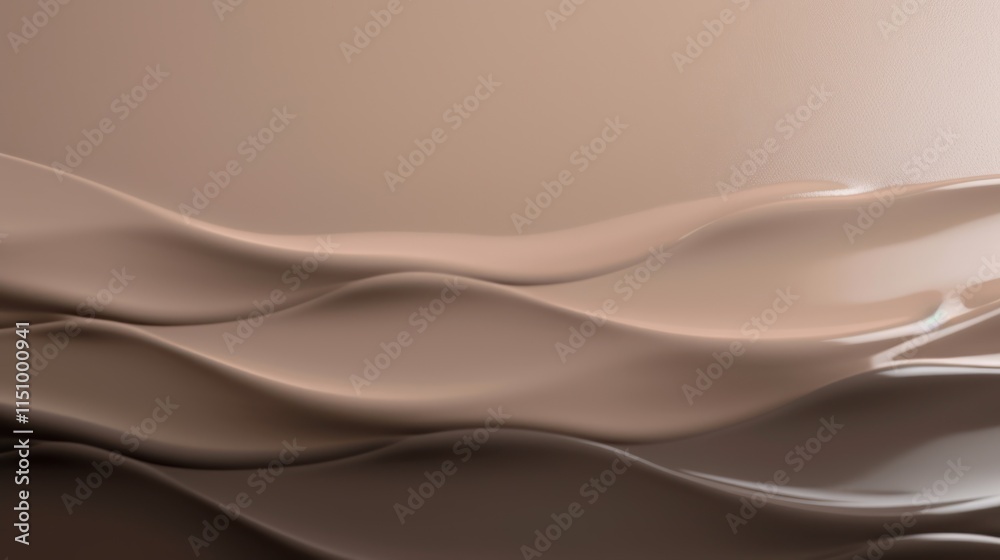 Obraz premium Smooth Brown Liquid Waves Abstract Background