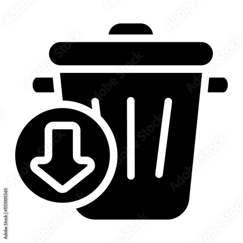 Waste reduction Solid Icon