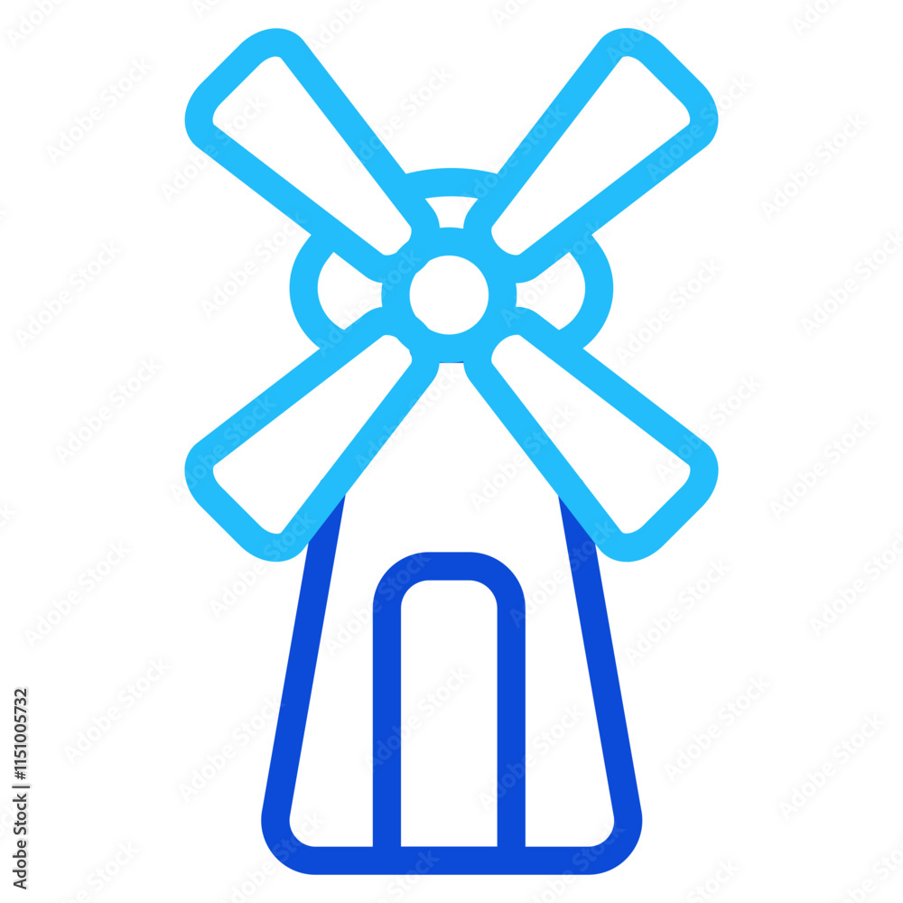 Windmill Duoline Icon