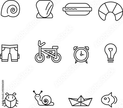 Efficiency - thin line vector icon set. Pixel perfect. Editable stroke.