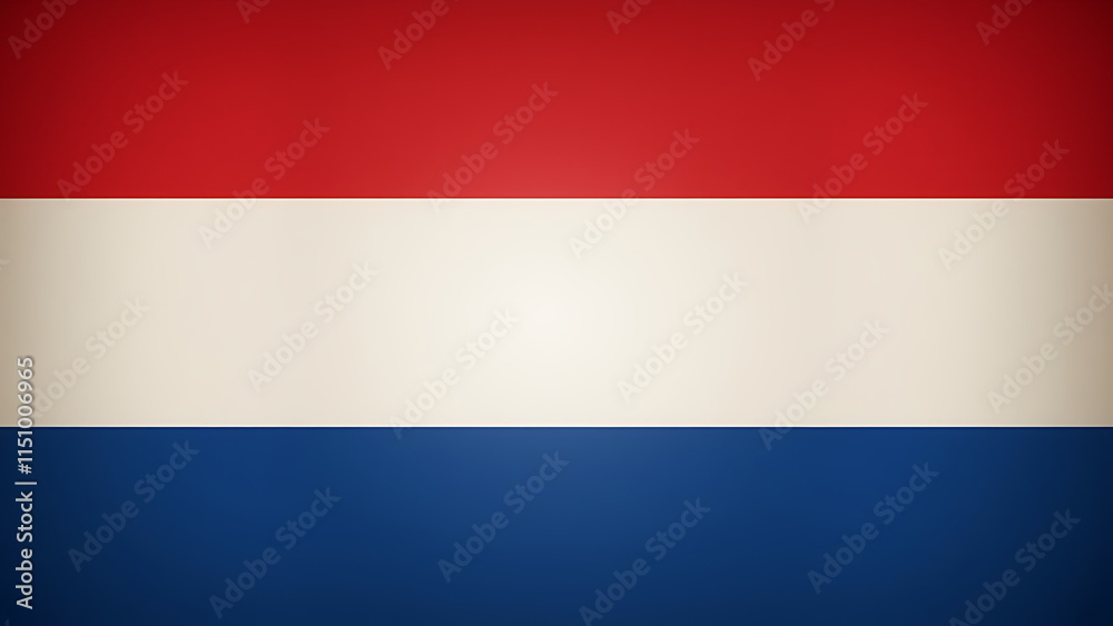 Naklejka premium Dutch Flag with Red, White, and Blue Stripes - Symbol of Liberty and Independence