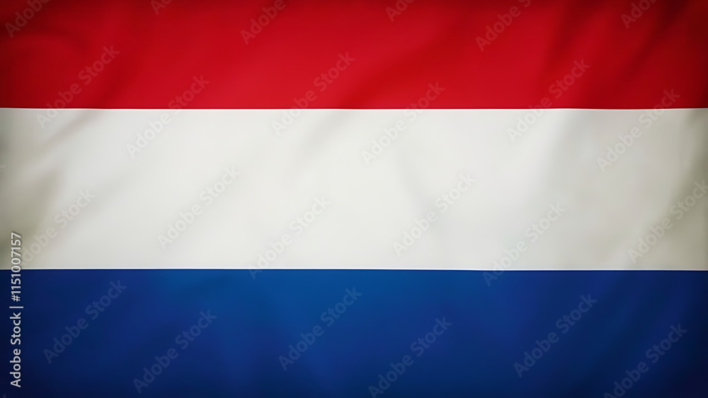 Dutch Flag with Red, White, and Blue Stripes - Symbol of Liberty and Independence Dutch Flag with Red, White, and Blue Stripes - Symbol of Liberty and Independence