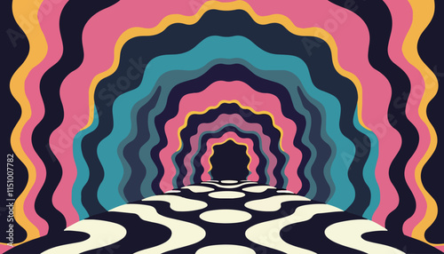 Colorful Abstract Tunnel