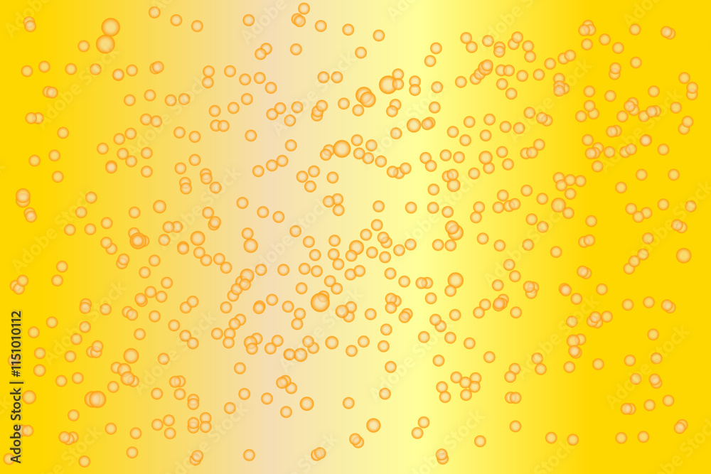 Illustration of small bokeh with a bubbly background