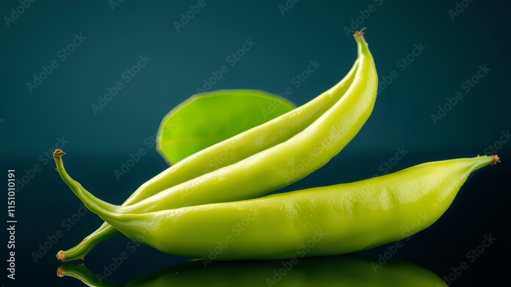 Green Bean Isolated Image - AI Photorealistic, High-Quality, Detailed, Fresh, Vibrant Green Bean Isolated Image - AI Photorealistic, High-Quality, Detailed, Fresh, Vibrant