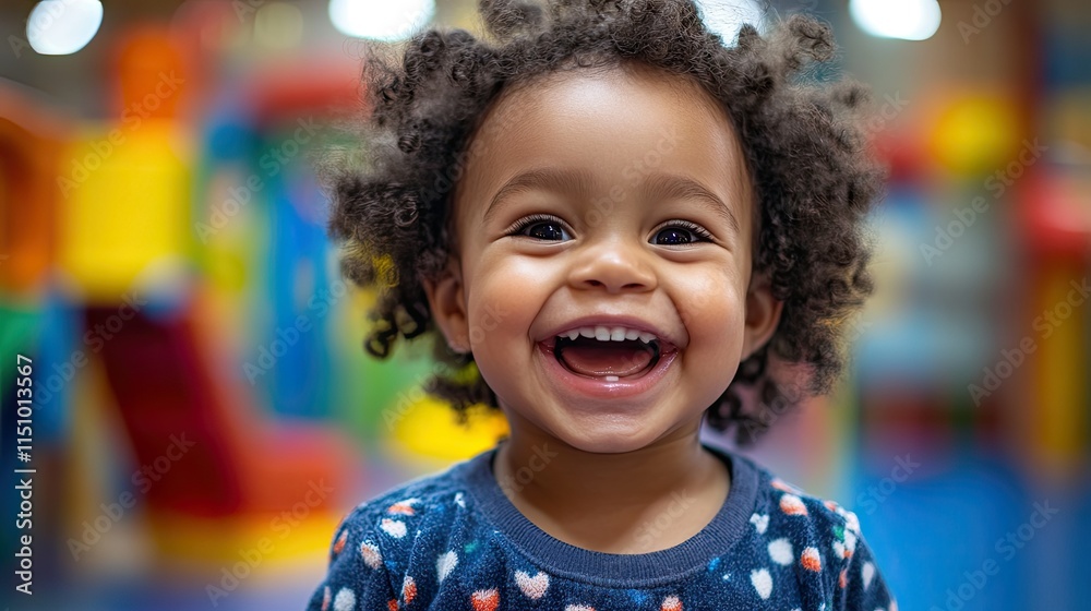 Joyful Toddler in Play Area Joyful Toddler in Play Area