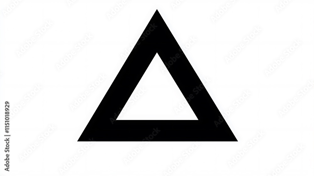 Black outline triangle.