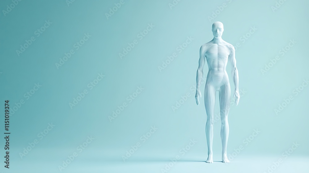Human form, blue. Human form, blue.