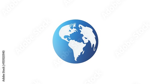 Blue gradient globe icon.