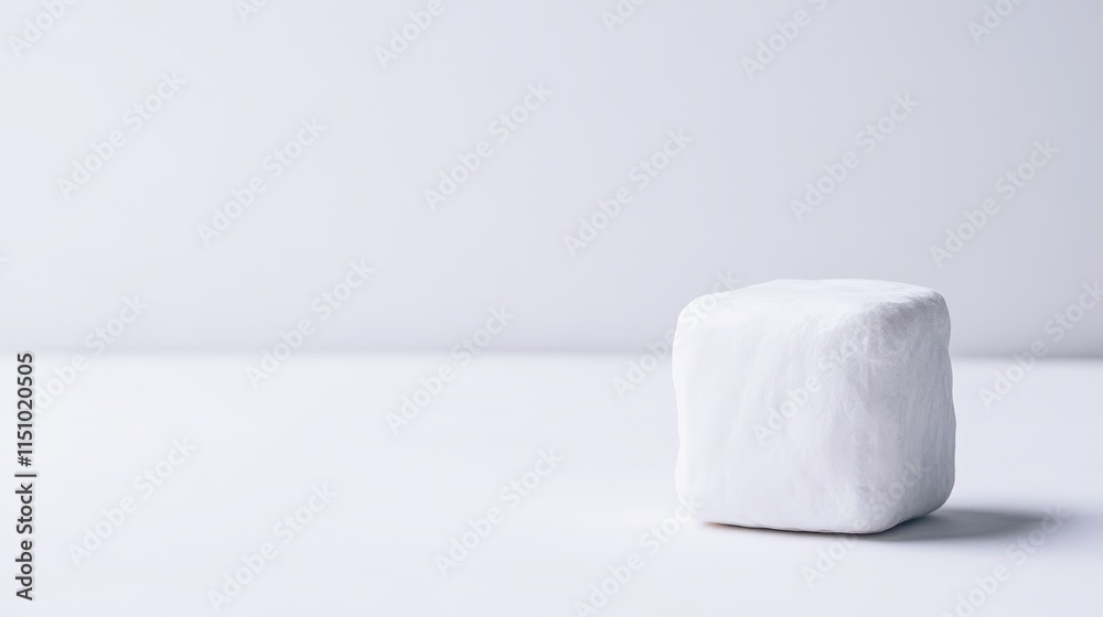 A simple white cube sits on a minimalistic surface, creating a serene and clean aesthetic with a focus on geometric shapes. A simple white cube sits on a minimalistic surface, creating a serene and clean aesthetic with a focus on geometric shapes.