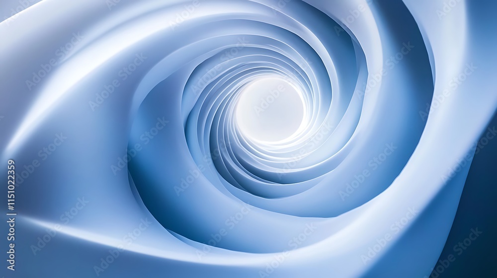 Blue spiral tunnel. Blue spiral tunnel.