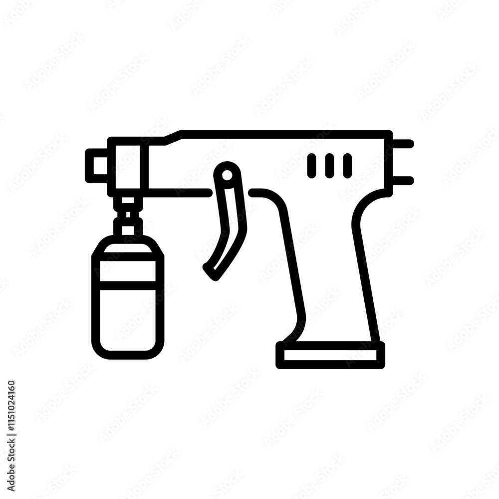 spray paint gun icon vector, line style icon spray paint gun icon vector, line style icon
