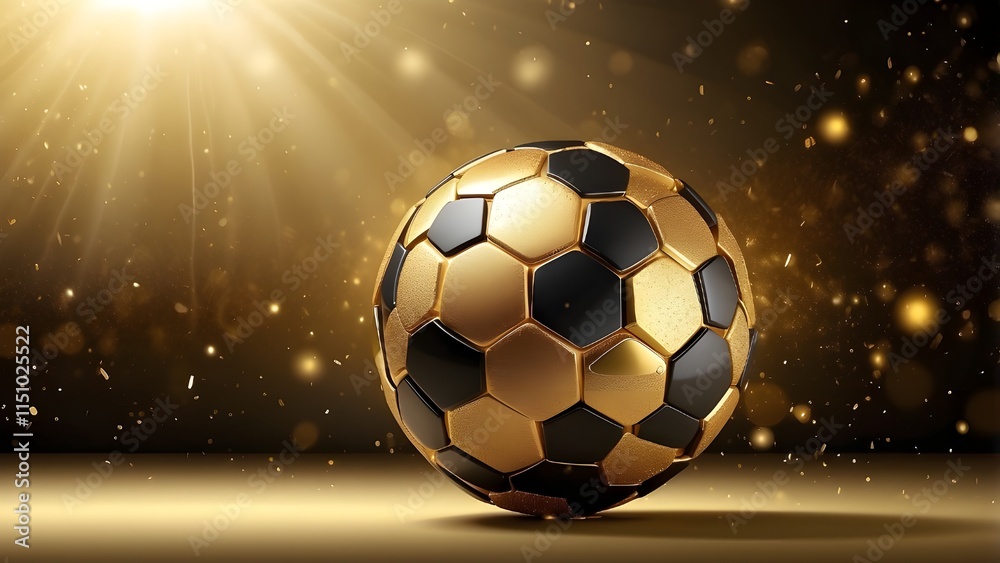 Obraz premium golden soccer ball