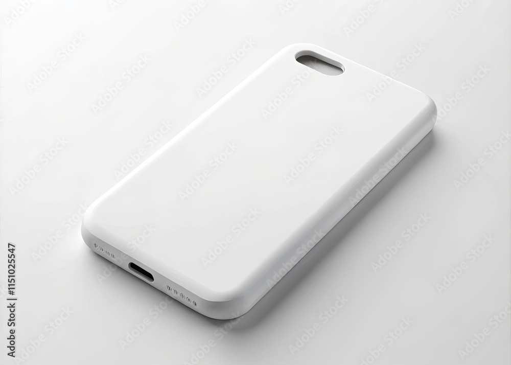 Clean White Phone Case Mockup: High-Resolution Product Photography, Simple Background, Depth of Field Clean White Phone Case Mockup: High-Resolution Product Photography, Simple Background, Depth of Field