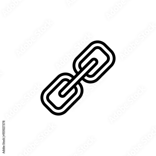 chain, link icon isolated on white