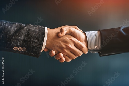 Business Partners Shaking Hands for Collaboration