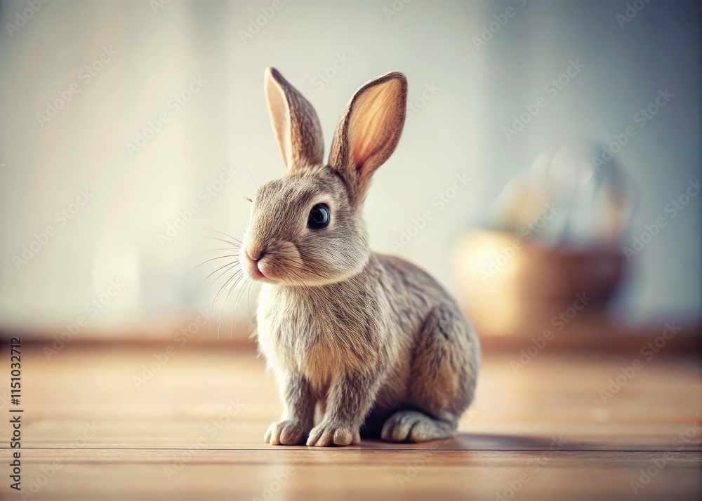 Obraz premium Minimalist Rabbit Glyph Outline Filled Design for Web Mobile App