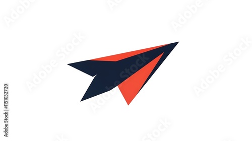 Wallpaper Mural Paper plane icon, red and blue. Torontodigital.ca