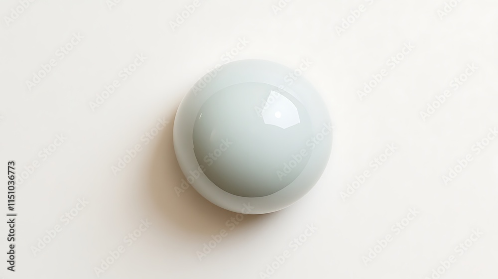 Grey, glossy, round object. Grey, glossy, round object.