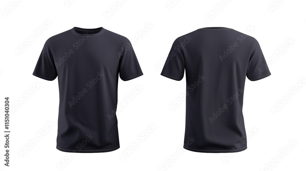 Dark Grey Crew Neck TShirt Mockup Front and Back Views Dark Grey Crew Neck TShirt Mockup Front and Back Views