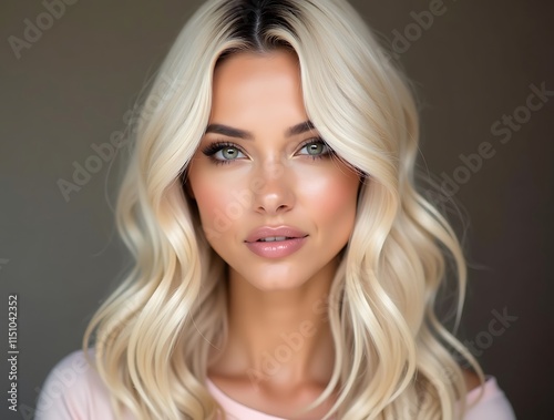 Blonde Hair, Beauty Portrait