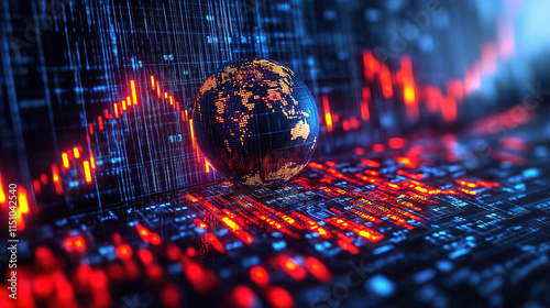 Financial market collapse and worldwide recession impact