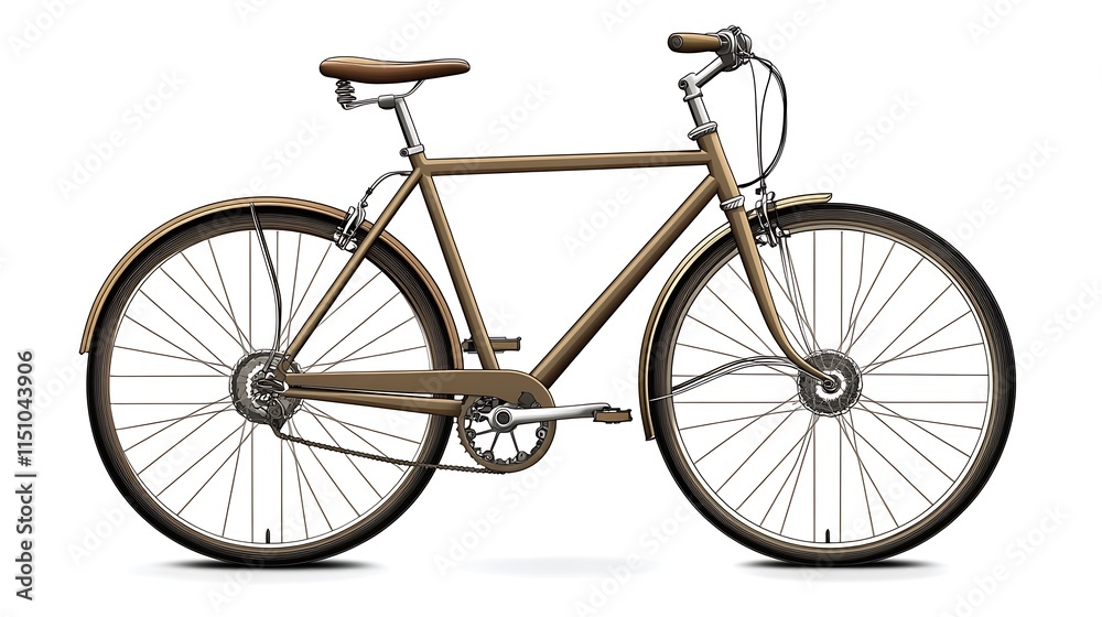 Obraz premium Tan bicycle.