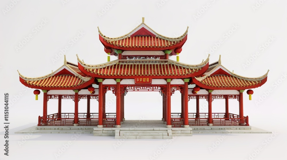 Fototapeta premium Architecture Oriental chinese temple fantasy