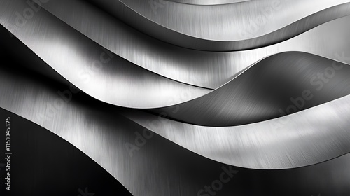 Metallic curved abstract.