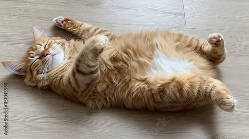 Orange Tabby Cat Relaxing o...