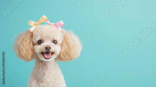 Adorable Toy Poodle with Bows