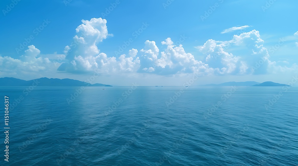 Obraz premium Serene Blue Ocean Under Clear Sky