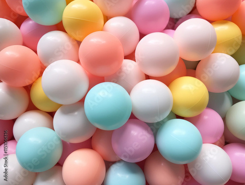 Vibrant Close-up of Pastel Balls 