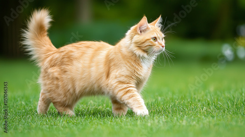 Ginger Cat Strolling in the...
