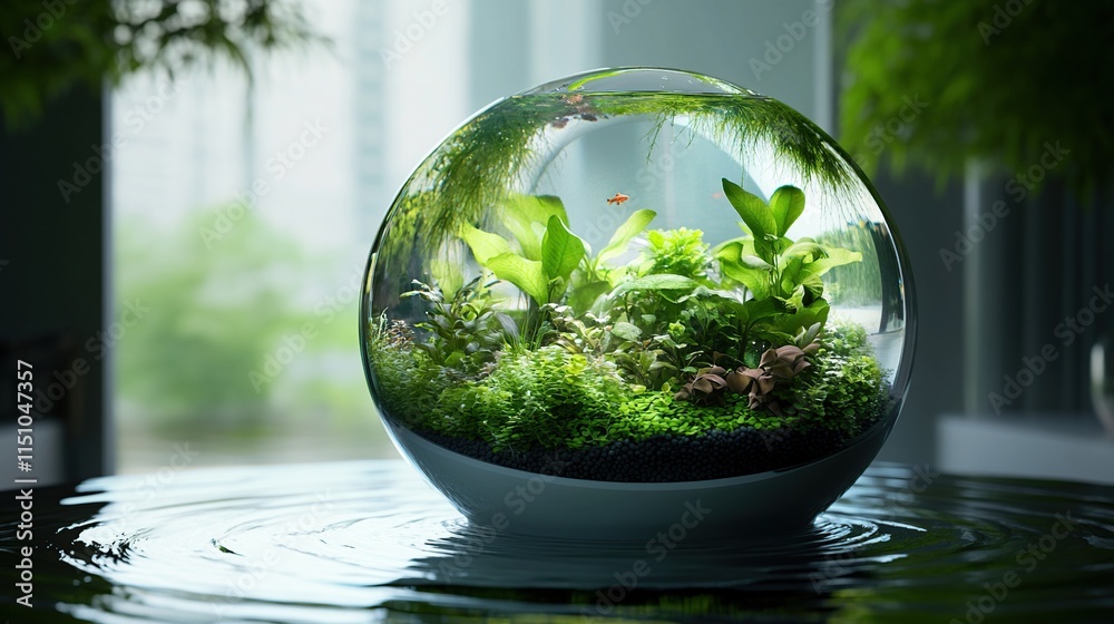 Enchanted Sphere: A Miniature Aquatic Ecosystem Enchanted Sphere: A Miniature Aquatic Ecosystem
