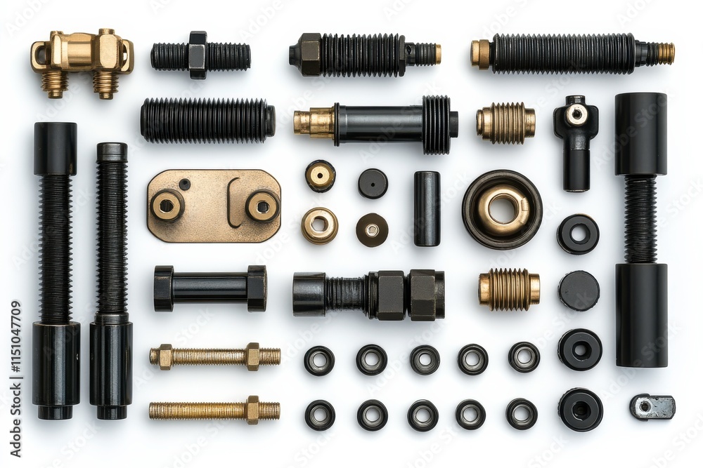 Black and Gold Hardware for Turbine Assembly Layout Black and Gold Hardware for Turbine Assembly Layout