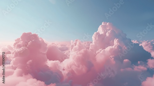 Serene Pink Clouds Over a Calm Sky photo