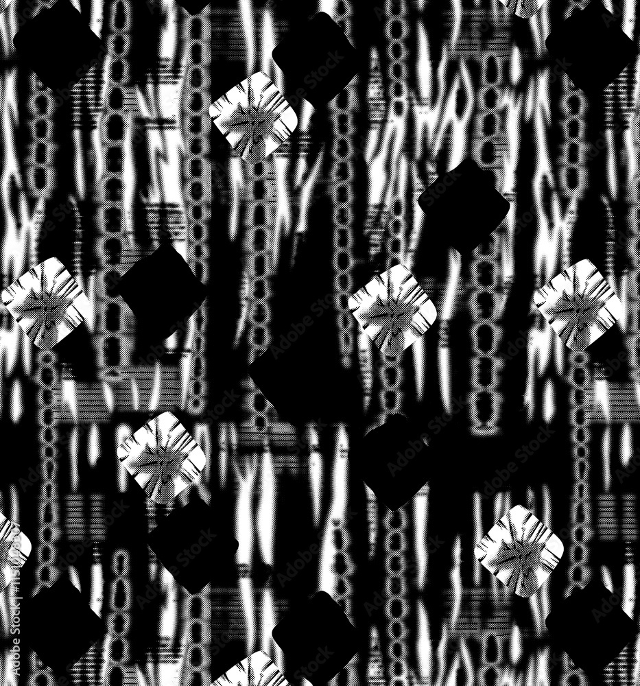 seamless gentle vector paisley print with ethnic paisley and flowers pattern, allover composition. Detailed beautiful paisleys with floral motives in black and white.