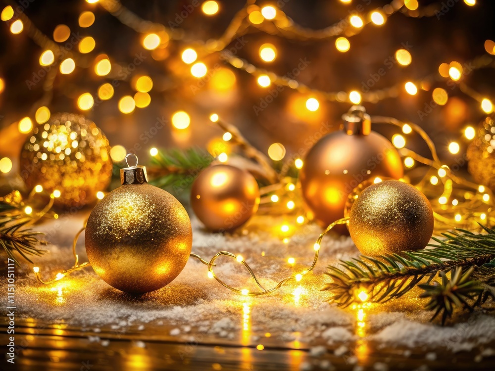 Golden hour's glow bathes festive lights, creating a sparkling, long-exposure Christmas dream. Golden hour's glow bathes festive lights, creating a sparkling, long-exposure Christmas dream.