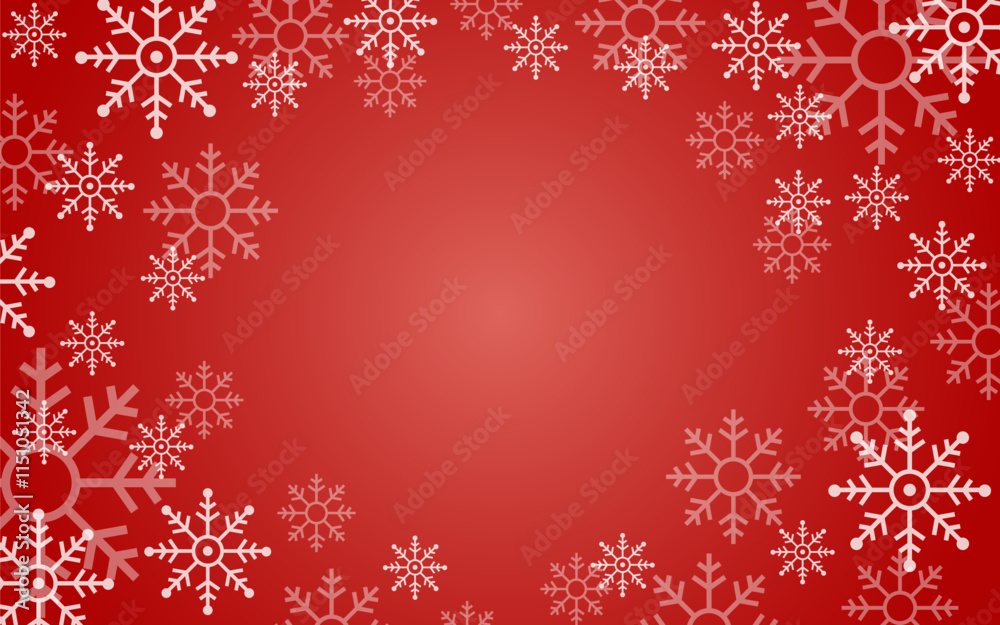 Red Snowflake Frame Background. Vector Illustration. Red Snowflake Frame Background. Vector Illustration.