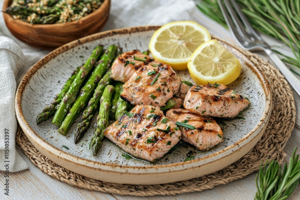 Grilled Salmon with Asparagus Lemon Healthy Recipe Grilled Salmon with Asparagus Lemon Healthy Recipe